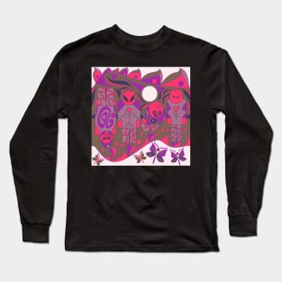 alien brick by design in maya pattern ecopop Long Sleeve T-Shirt